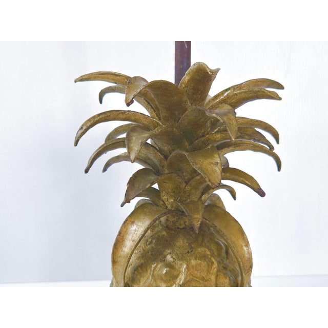 Vintage Pineapple Table Lamp in Gilded Bronze from Maison Jansen, 1970s For Sale - Image 6 of 13
