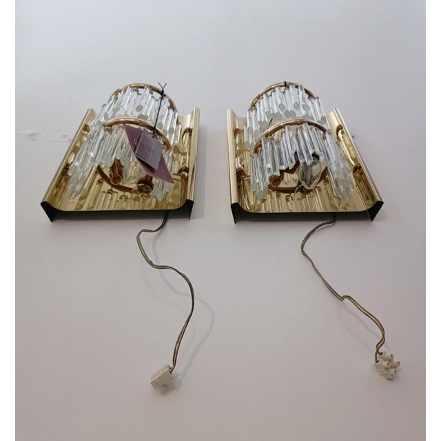 1970s Murano Glass Sconces from Lumica, 1970s, Set of 2 For Sale - Image 5 of 14