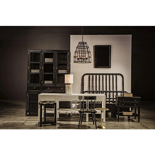 Noir NOIR Jman Lamp with Silk Shade For Sale - Image 4 of 7