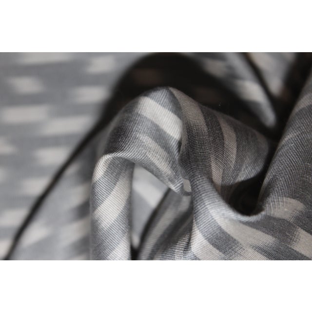 2020s Contemporary Silk Ikat Bohemian Throw Pillow For Sale - Image 5 of 7