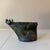 Black Raku Studio Art Pottery Spotted Cow For Sale - Image 8 of 9