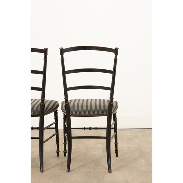 19th Century French Ebonized Opera Chairs - A Pair | Chairish