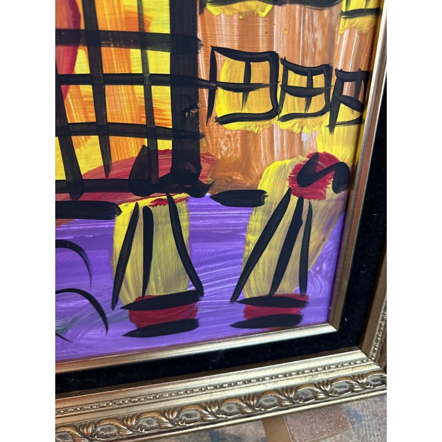 1970s 1970s Original Peter Keil Nyc Buildings Abstract Painting For Sale - Image 5 of 6