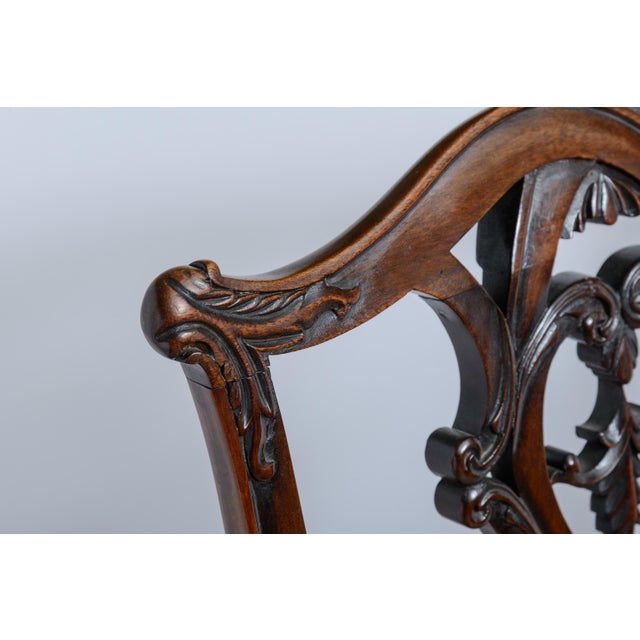 Chippendale Set of Six Chippendale Style Side Chairs For Sale - Image 3 of 9