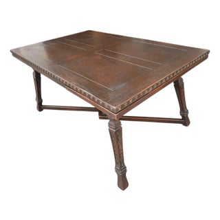 Vintage Viking Oak Dining Table 60" With Pullout Leaves Extending to 96" - Circa 1950 Attributed to Romweber For Sale