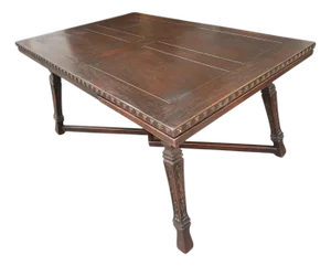 Vintage Viking Oak Dining Table 60" With Pullout Leaves Extending to 96" - Circa 1950 Attributed to Romweber