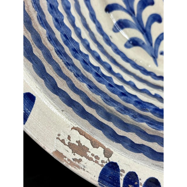 Large Spanish Fajalauza Ceramic Bowl from Lebrillo For Sale - Image 4 of 10