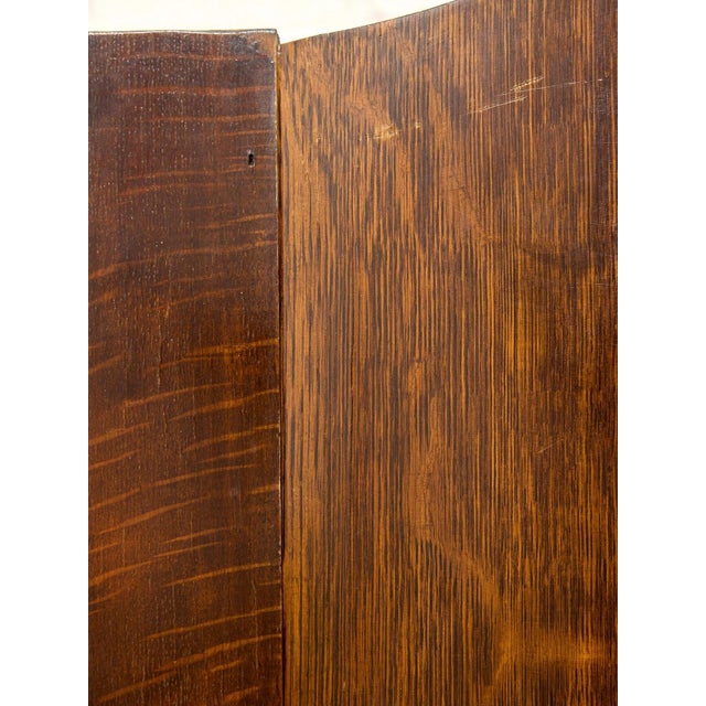 Early 20th Century Early 20th Century Art Deco Oak Armoire With Curved Center Door For Sale - Image 5 of 11