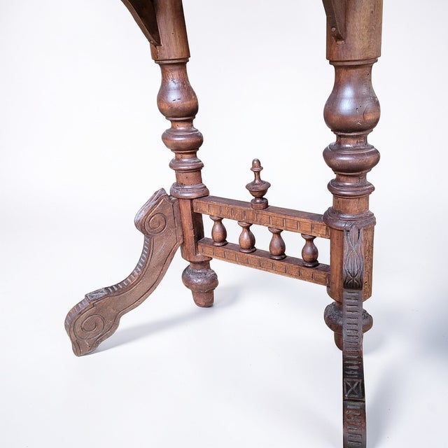 Antique Demi-Lune Console Table with Drawer, 1700s For Sale - Image 16 of 18