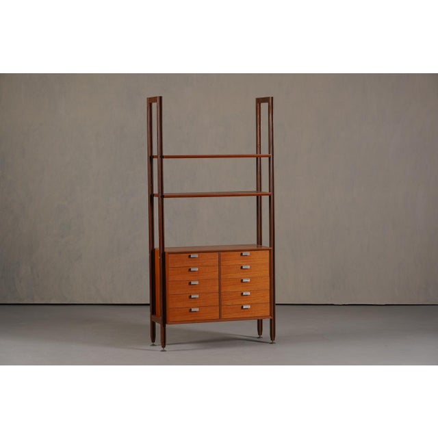Vintage Italian Teak Wall Unit, 1960s For Sale - Image 12 of 12