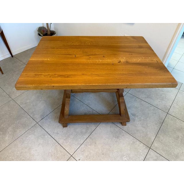 Brown Antique Farmhouse Table in Oak Wood from Jogltisch For Sale - Image 8 of 13