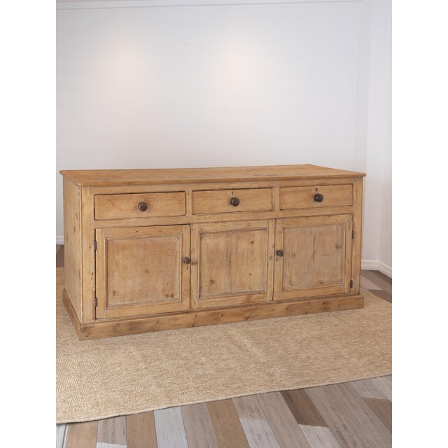 English Antique English Pine Sideboard - Circa 1880 For Sale - Image 3 of 18