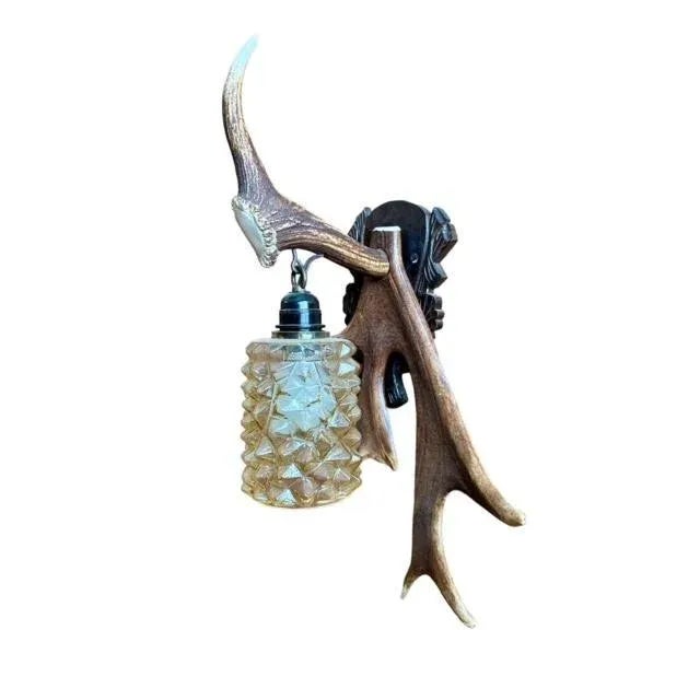 Pair Vintage Antler Sconces for Alpine Mountain Decor For Sale - Image 10 of 11