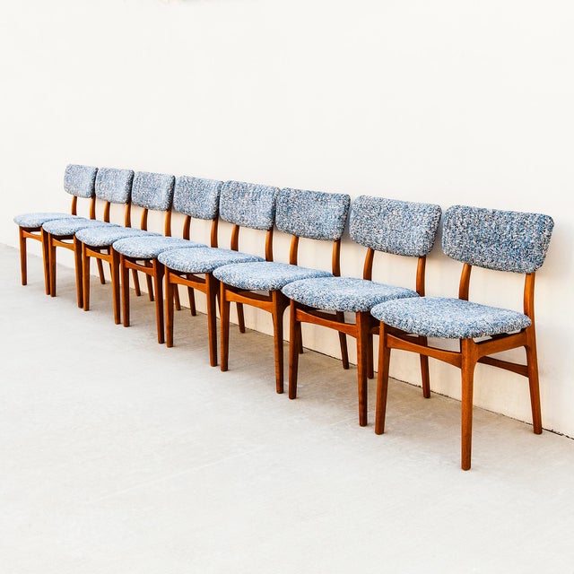 Restored 1960s Danish Mid Century Modern Solid Teak Dining Chairs For Sale - Image 13 of 14
