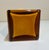 Amber Italian Murano Opaline & Amber Art Glass Vase, Hand Blown, 16” For Sale - Image 8 of 9