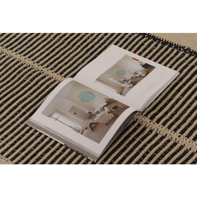 Textile Rug & Kilim’s Contemporary Kilim in Beige & Black Textural Stripes For Sale - Image 7 of 10