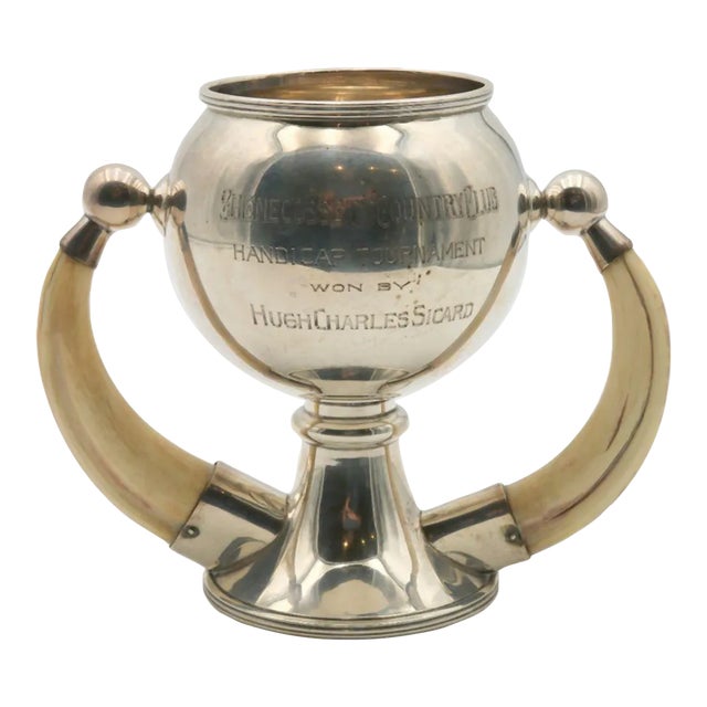 1910s Sterling Silver Shenecossett Country Club Golf Trophy Cup For Sale
