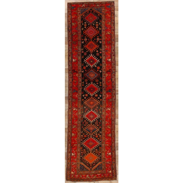 Antique Persian Azerbaijan Rug - 03'05 X 13'00 For Sale - Image 9 of 9