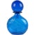 1980s Vintage Correia 1989 Cobalt Blue Acid Cut Triangle Design Limited Edition Cabinet Flower Vase With Added Stopper For Sale - Image 5 of 5