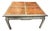 Baker Furniture Company 1940s Vintage Tooled Leather and Cerused Oak Cocktail Table - Rare Find! For Sale
