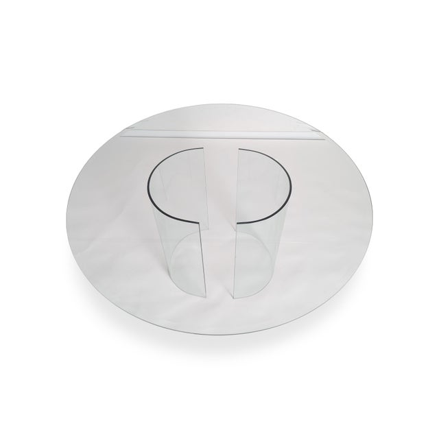 Mid-Century Modern Round Glass Adam Dining Table by Galotti & Radice for Studio G&R For Sale - Image 3 of 6