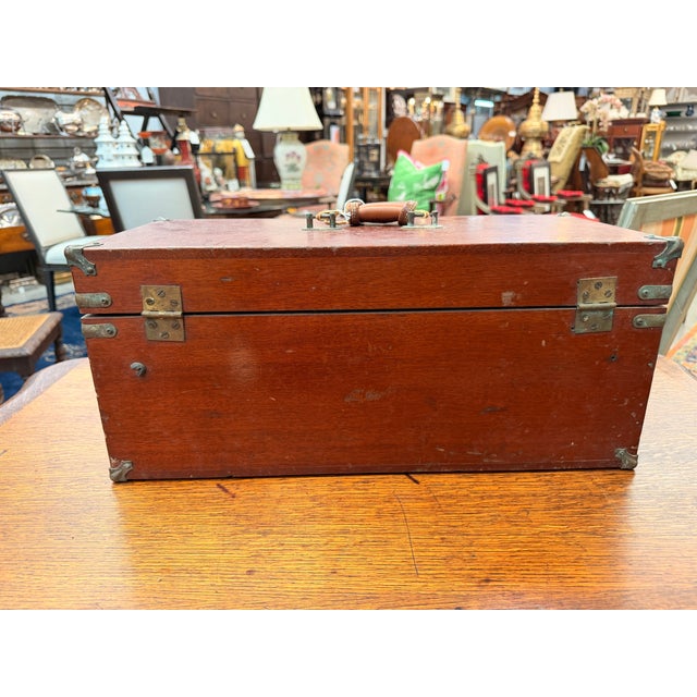 Chocolate Antique Abercrombie & Fitch Tackle Box For Sale - Image 8 of 9