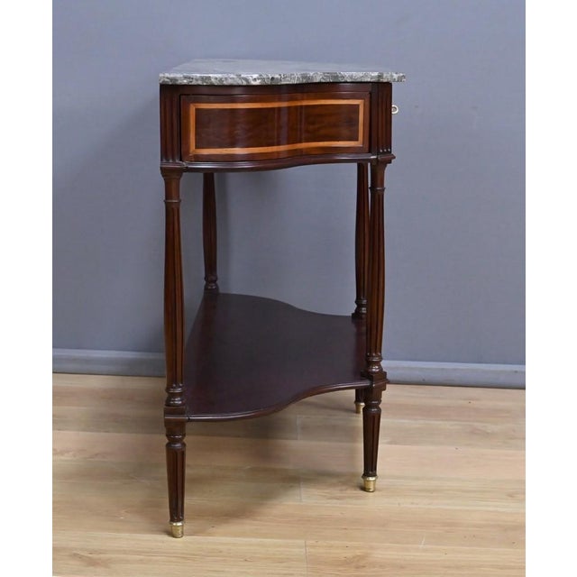 Late 18th Century Louis XVI Mahogany and Marble Console Table For Sale - Image 13 of 18