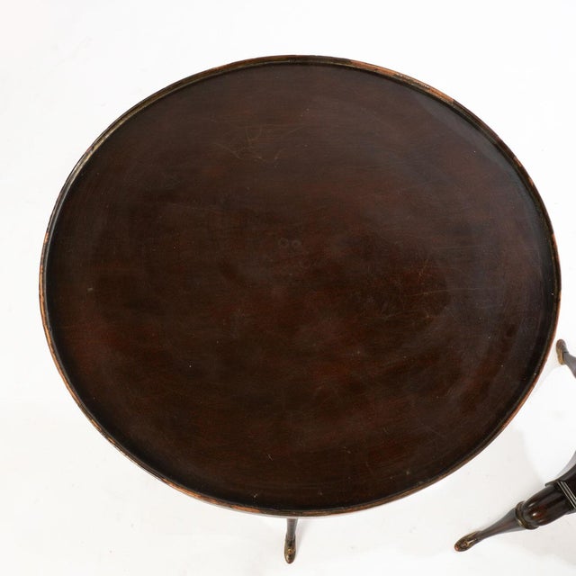 Modern Early 20th Century Pair of Round Side Tables With Isle of Man Tripod Bases For Sale - Image 3 of 8
