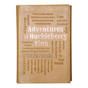 New! Soft, Faux Leather-Bound Book 'Huckleberry Finn'. Impressed and Foil Writing Front and Back