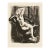 1949 Roger Lyford Female Nude With Furs Lithograph For Sale