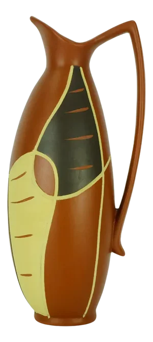 Mid-Century No. 320-20 Ceramic Vase with Scratch Decoration from Sawa, 1950s