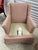 Late 20th Century Hollywood Regency Low Profile Club Chairs in Pink Hatian Cotton by Stanton Cooper Ltd. - Set of 2 For Sale In Atlanta - Image 6 of 8