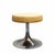 Silver Light Brown Faux Leather and Chrome-Plated Tulip Base Round Stool. Italy, 1970s For Sale - Image 8 of 8