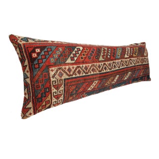 Authentic Handmade Decorative Lumbar Rug Pillow Cushion Cover -16'' X 47'' For Sale