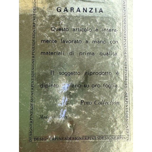 Italian Gold Leaf Pino Collection Cityscape by R. Pighetti, 1970s For Sale - Image 4 of 9