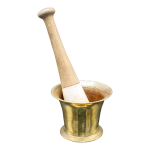 Antique Chemist's Mortar & Pestle, French Bronze Apothecary Aid, Victorian, 1900