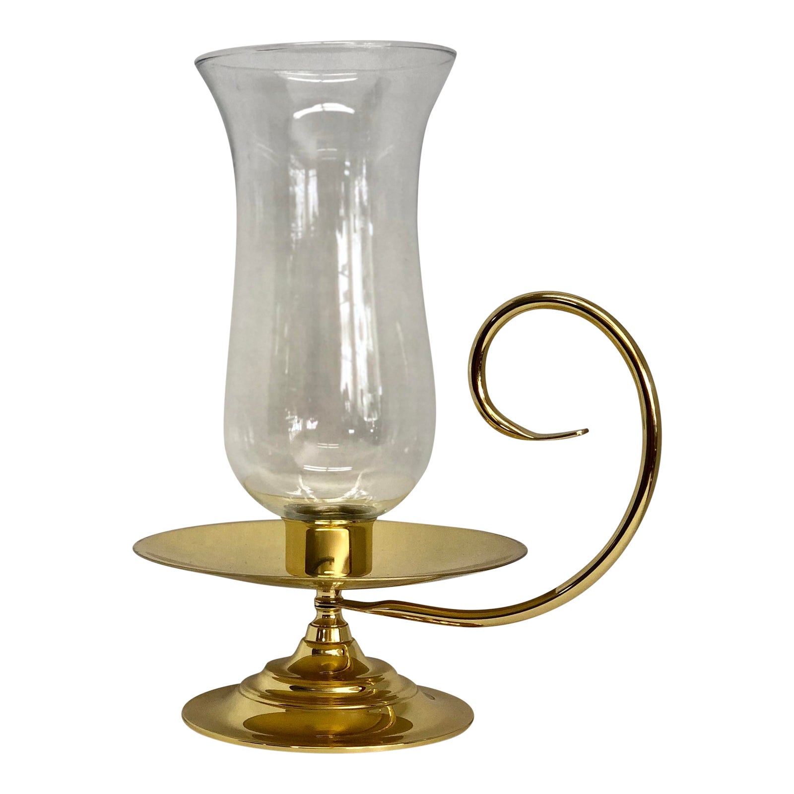 Vintage Baldwin Brass Colonial Victorian Chamber Hurricane Candle