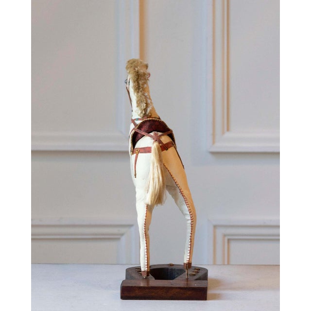 Textile French Decorative Horse in Moleskin with Saddle and Harness, 20th Century For Sale - Image 7 of 11