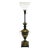Early 20th Century Hollywood Regency Brass Pillar Torchiere Table Lamp For Sale