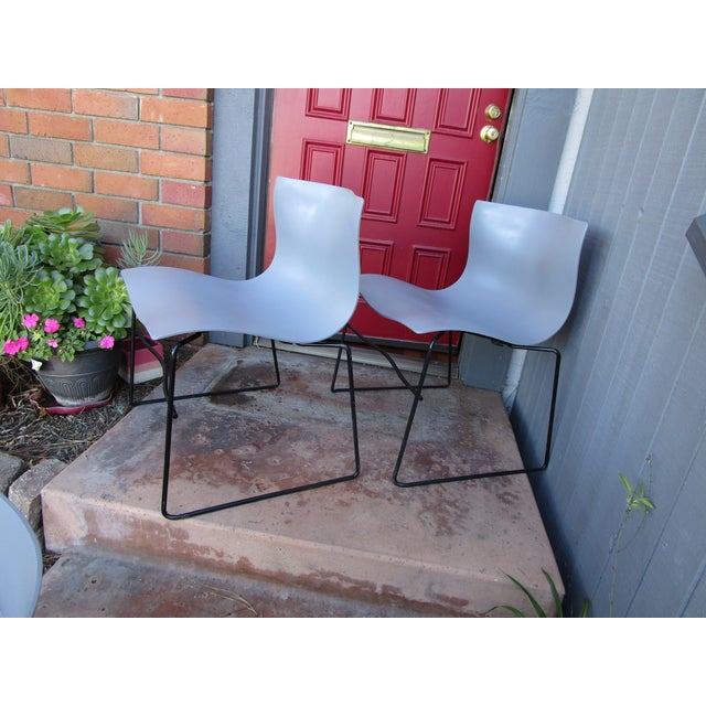 Gray Massimo Vignelli Vintage Handkerchief Chairs for Knoll in Gray - Set of 3 For Sale - Image 8 of 13