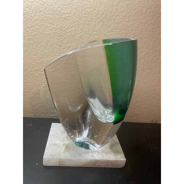 Signed Goran Warff For Kosta Boda Sweden 8” Mirage Sommerso Vase