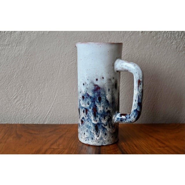 Brutalist Glazed Stoneware Carafe from Vallauris, 1960s For Sale - Image 3 of 11