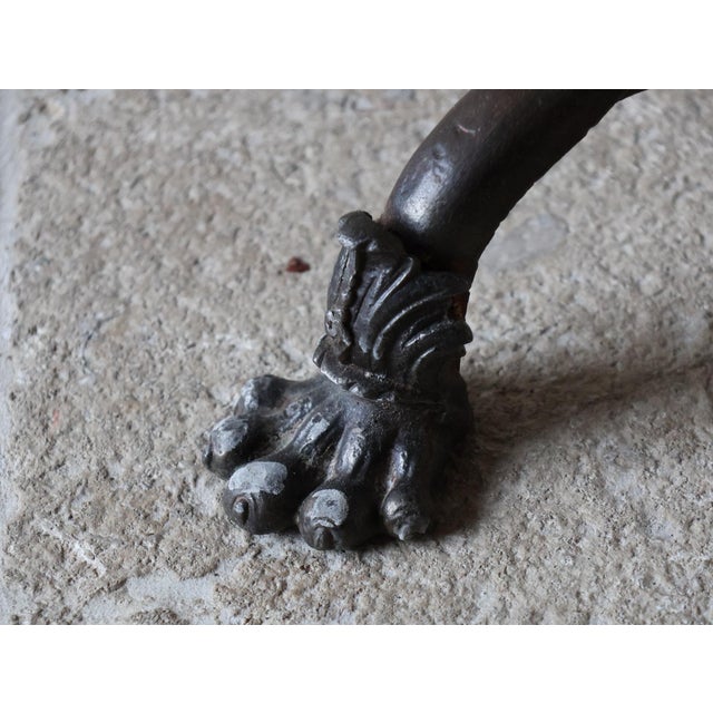 19th Century French Cast Iron Bistro Table with Claw Feet from Arras, 1890s For Sale - Image 9 of 11