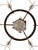 Italian Mid 20th Century Gold Leaf Wrought Iron Rock Crystal & Citrine Fruit Chandelier For Sale - Image 3 of 9