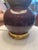 Chinoiserie Christopher Spitzmiller Large Three Ball Table Lamp – Plum Glazed Ceramic With 23k Gold Water Gilt Base For Sale - Image 3 of 3