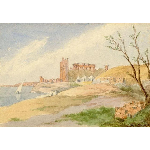 F. Paterson, Temple of Kom Ombo on the Nile, Egypt, 1914, Watercolour For Sale - Image 4 of 4