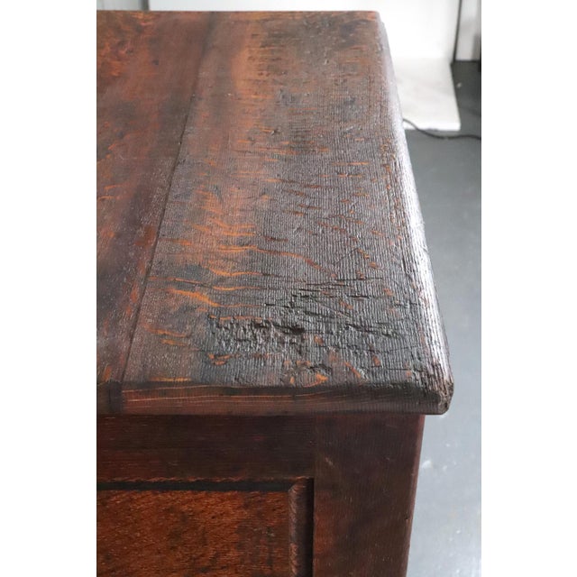Antique Industrial Quarter Sawn Storage Oak Cabinet For Sale - Image 16 of 16