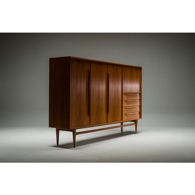 Modern Mid-Century Teak Type Rt 200 Highboard in Teak by Heinrich Riestenpatt for RT Möbel, 1960s For Sale - Image 3 of 18