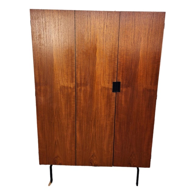 Mid Century Modern Teak Armoire For Sale