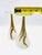 1940s Frosted Glass Wine Flutes With Gold Leaf Motif – Pair For Sale - Image 12 of 12